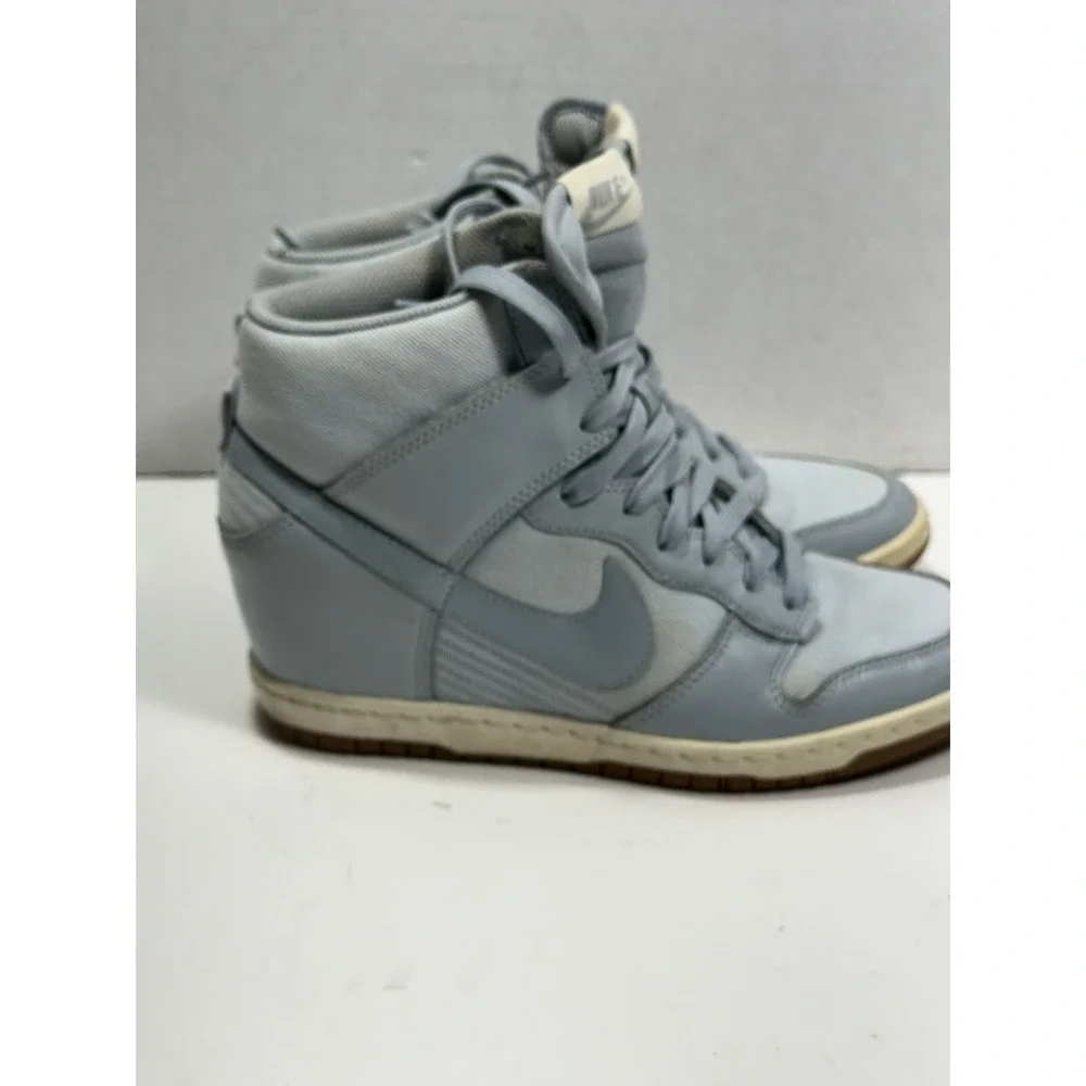 Nike Dunk Sky High Wedge Women's Gum Sole‎ Essential Grey Denim Size 8.5 READ